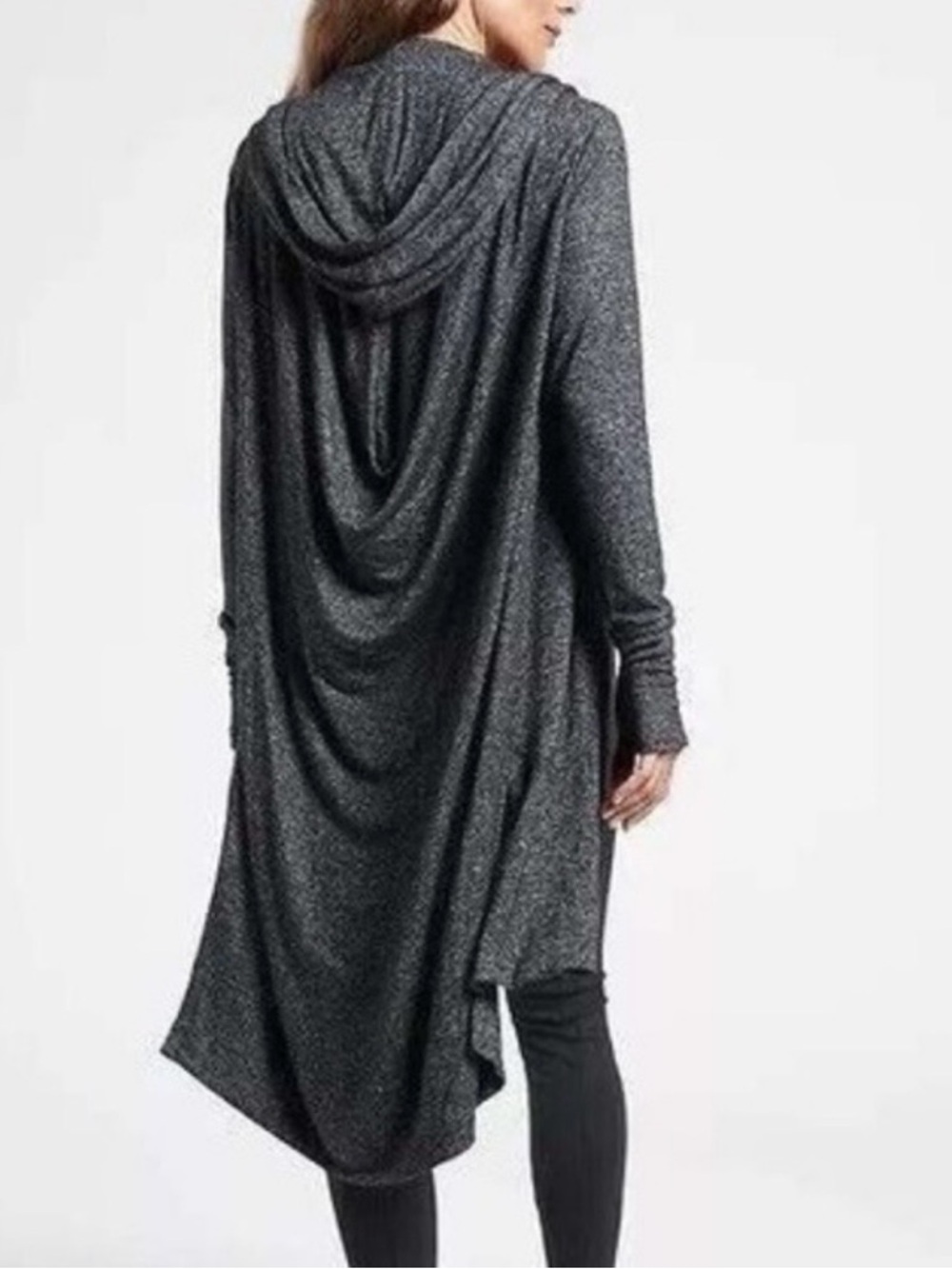 Athleta Harmony Knit Drape Hooded Cardigan